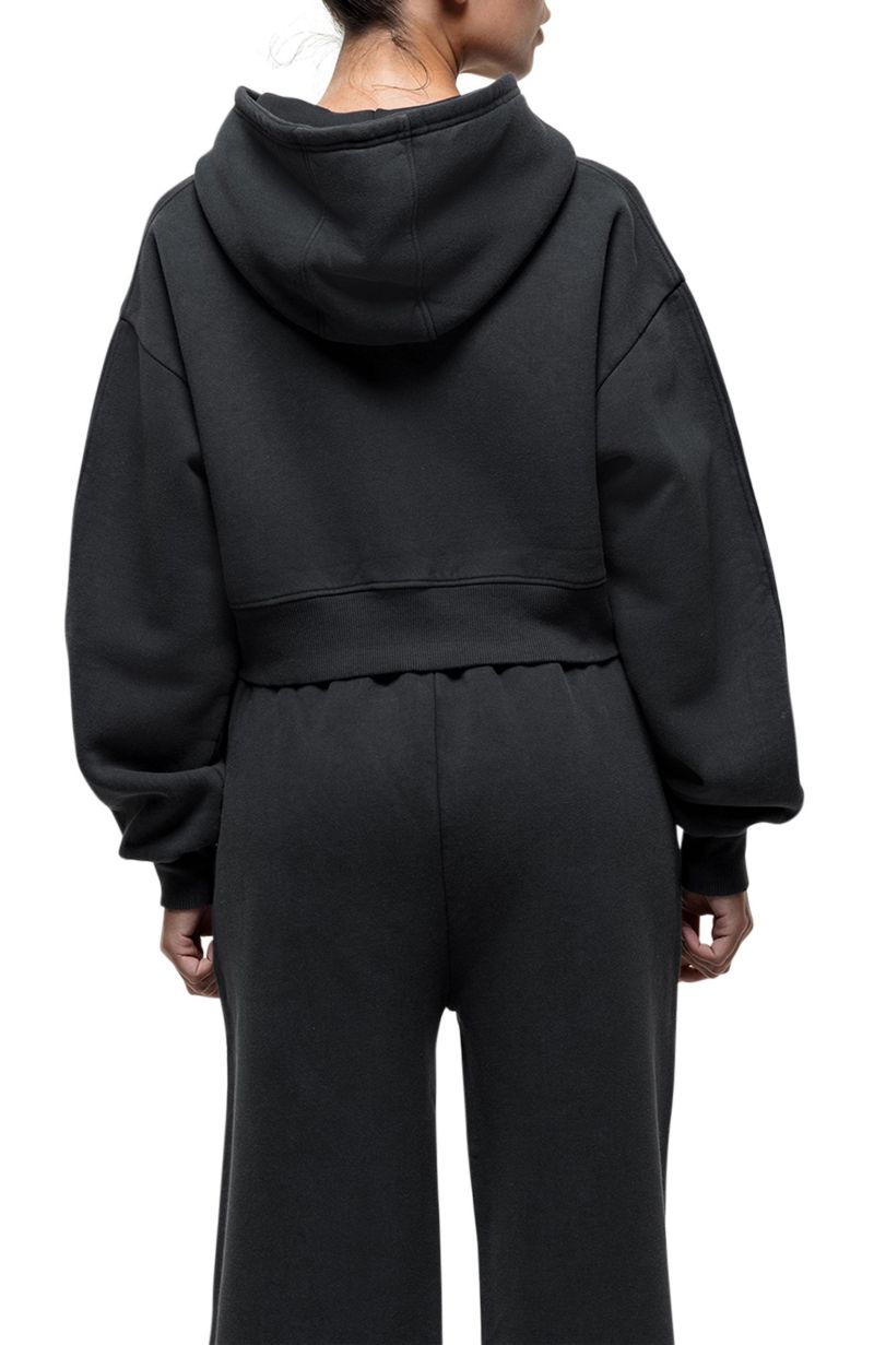 Women's Vintage Crop Zip Hoodie