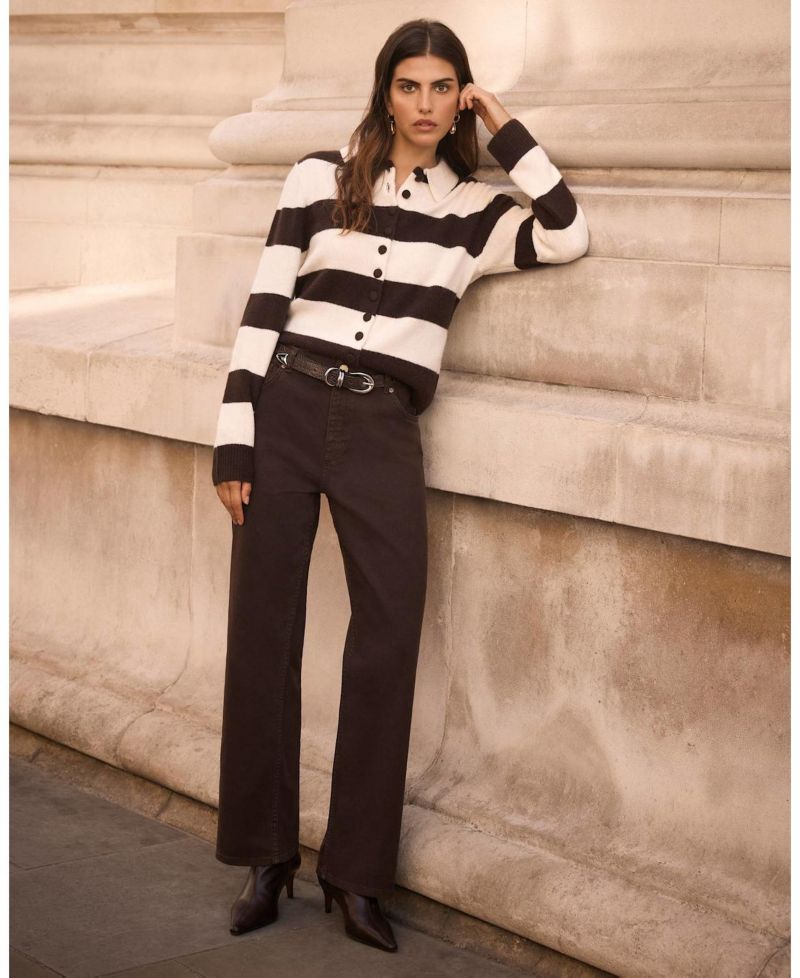 Women's Striped Knit Cardigan