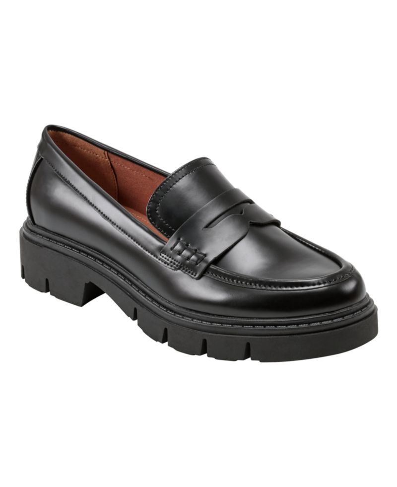 Women's Cube Lug Sole Penny Loafers