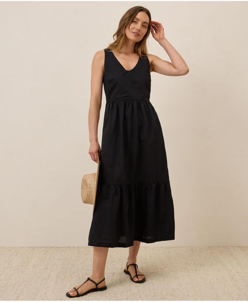 Women's Organic Cotton Canopy Linen Blend Easy Tank Dress