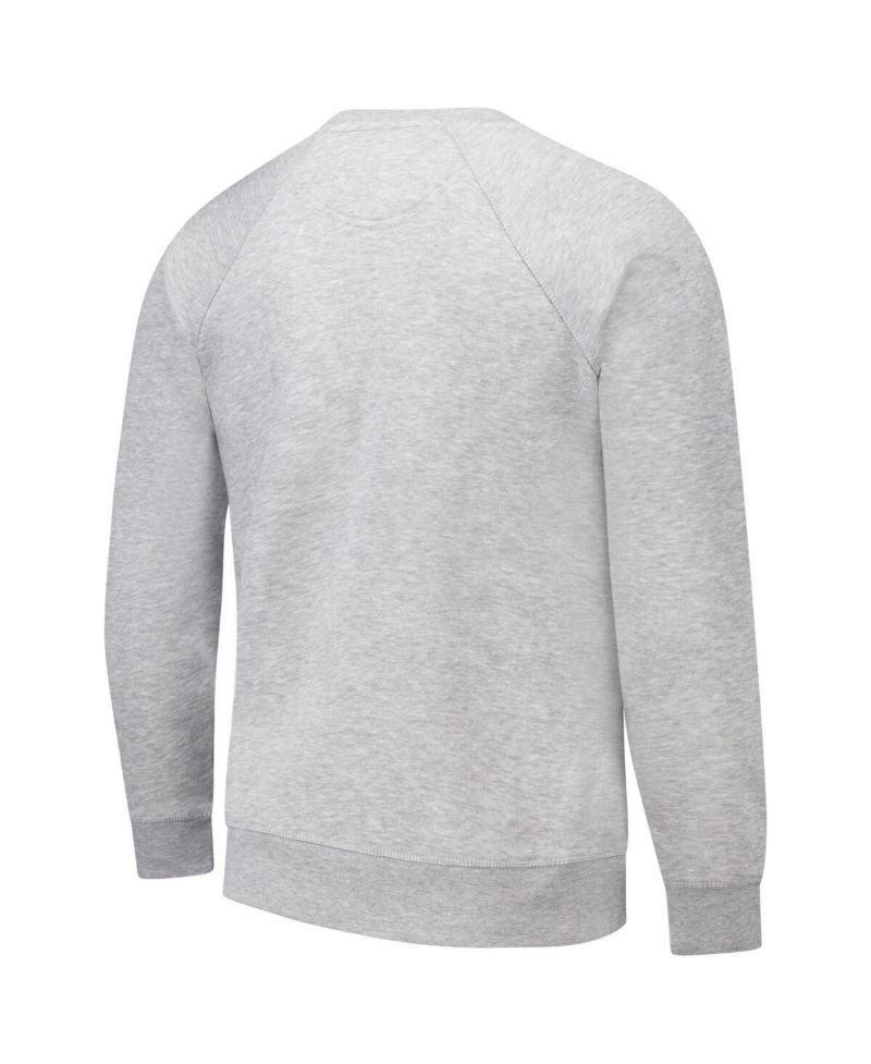Men's Heather Gray Kansas Jayhawks Tall Arch Essential 2.0 Pullover Sweatshirt