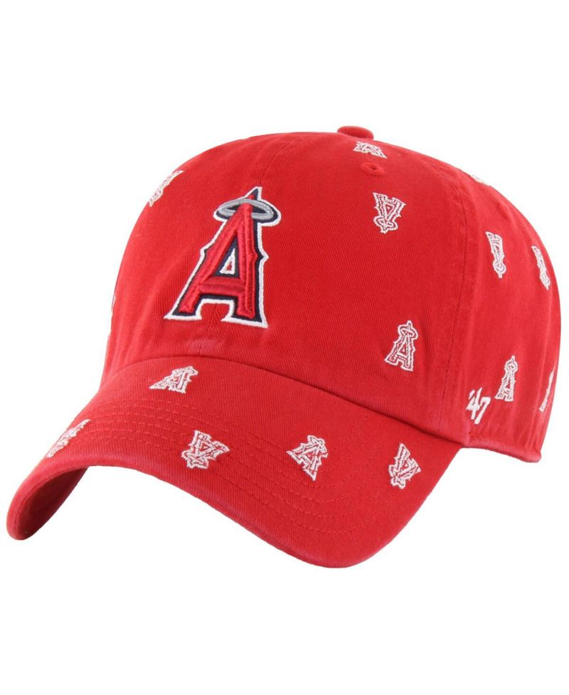 Women's Red Los Angeles Angels Confetti Clean Up Adjustable Hat