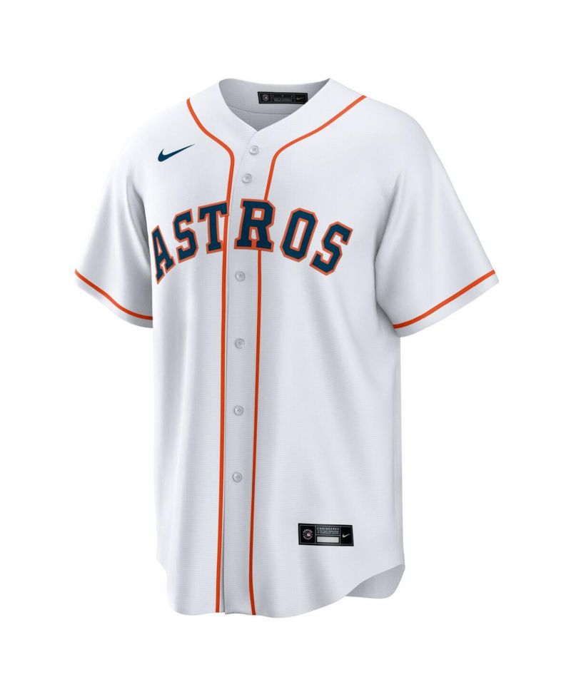 Men's White Houston Astros 1 Groom Home Replica Jersey