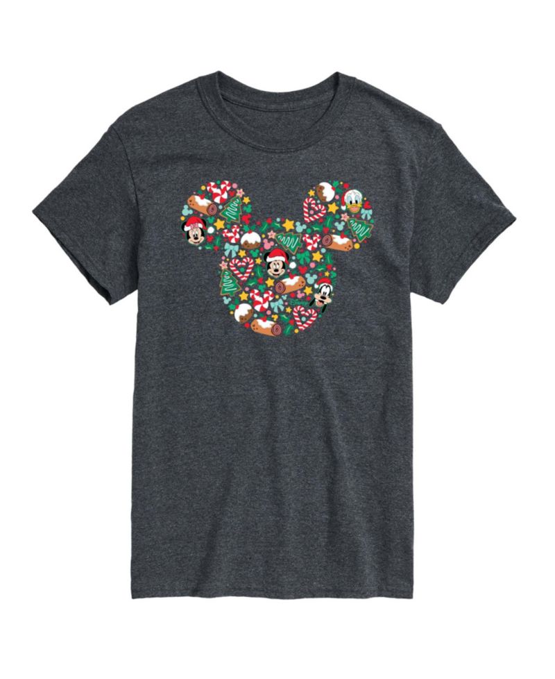 Men's Disney Mickey Silhouette Christmas Short-Sleeve Graphic T-Shirt