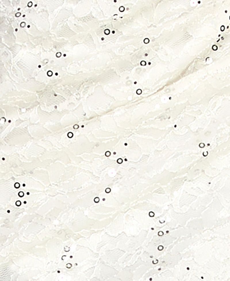 Juniors' Spaghetti Strap V-Neck Sequin Lace Midi Dress