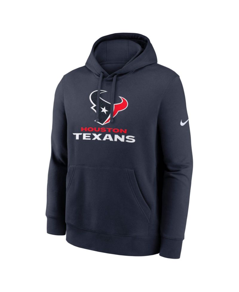 Men's Navy Houston Texans Best Season Rewind Club Pullover Hoodie