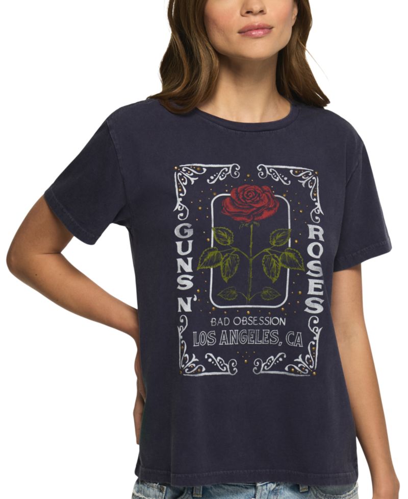 Women's Guns N Roses Graphic Boyfriend Retro T-Shirt