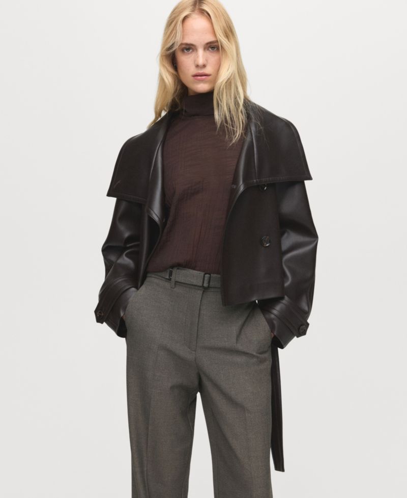 Women's Belt Straight-Fit Pants