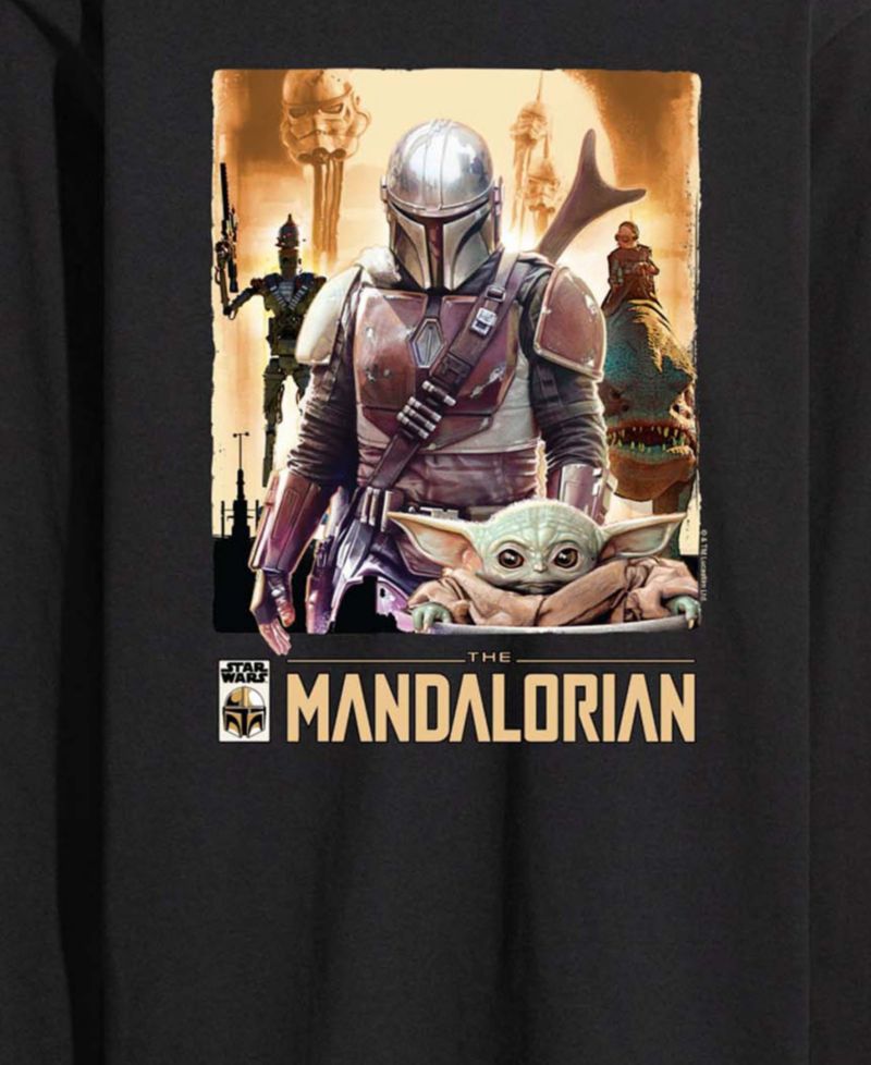 Men's The Mandalorian Collage Long-Sleeve Graphic T-Shirt
