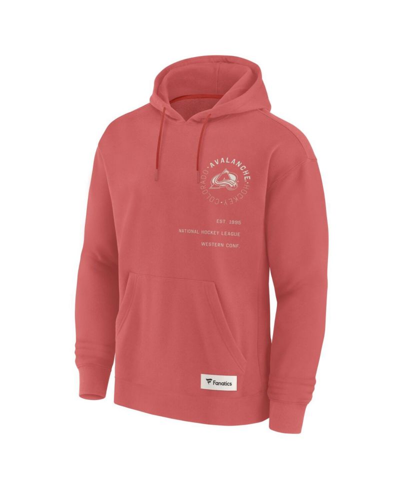 Men's Red Colorado Avalanche Future Ground Info Pullover Hoodie