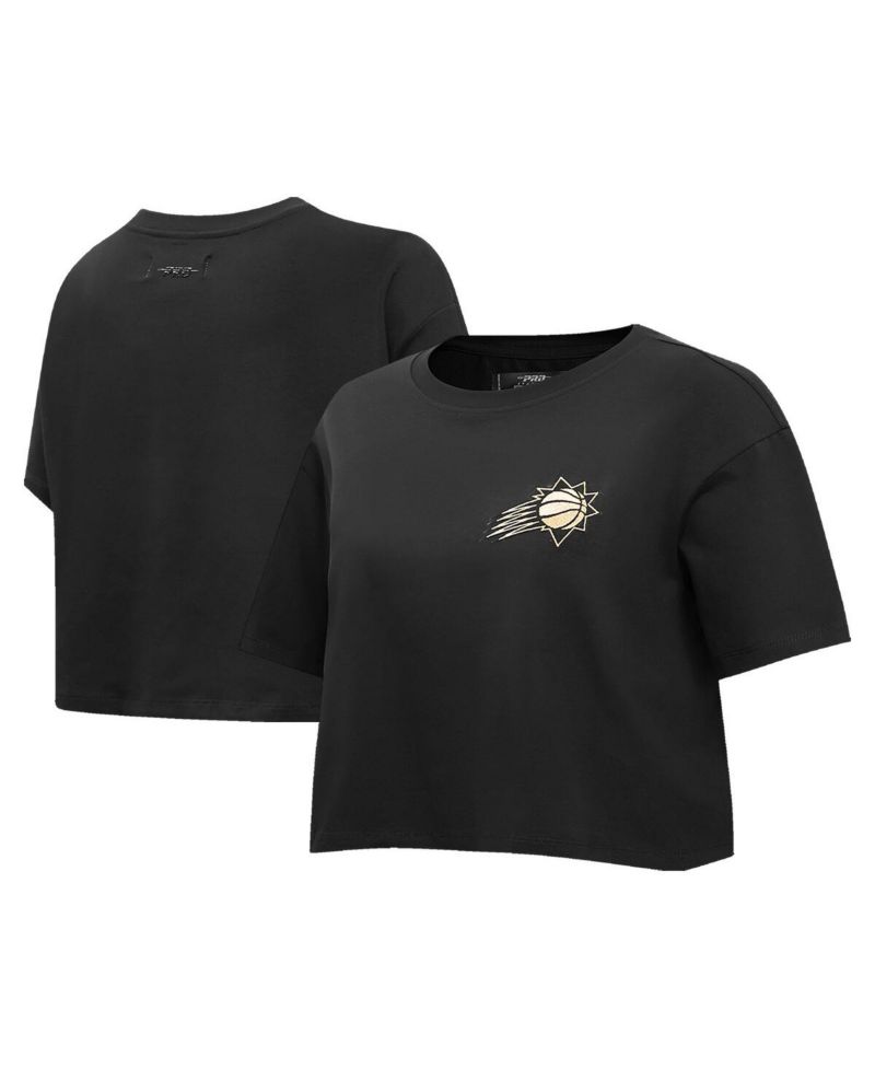 Women's Black Phoenix Suns Holiday Glam Boxy T-shirt