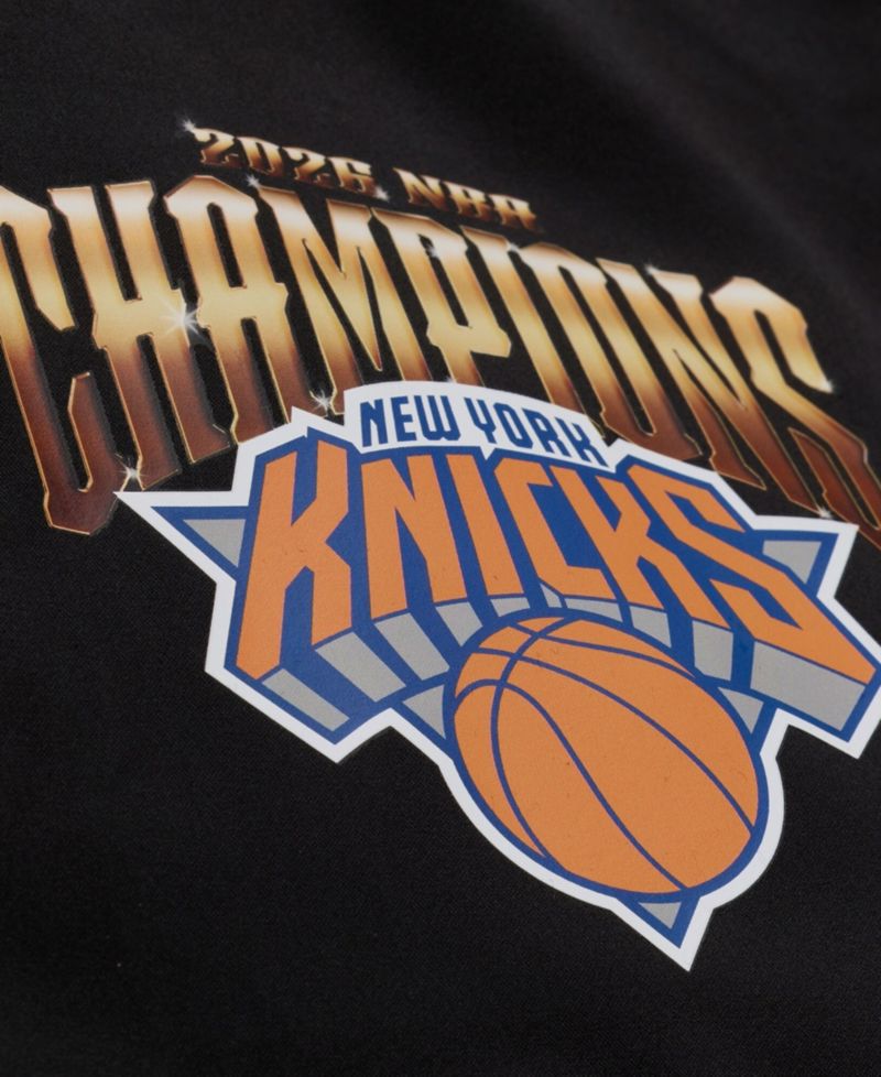 Men's Black New York Knicks 2026 NBA Finals Champions Satin Full-Snap Jacket
