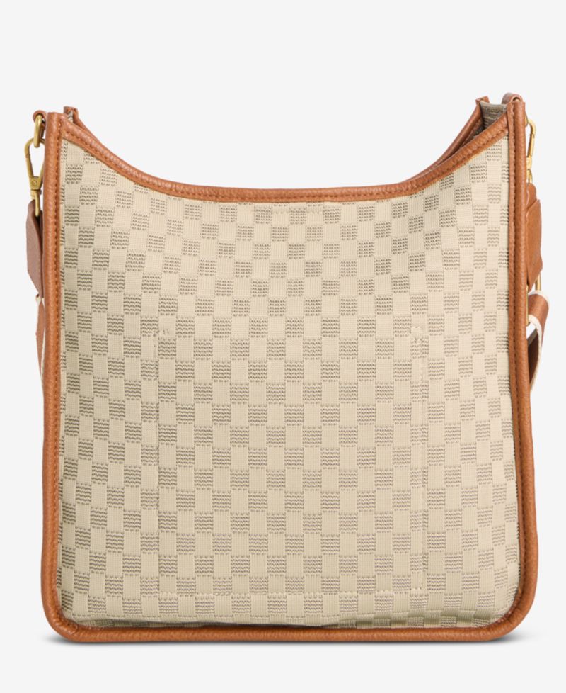 Checkered Soft Knit Dip Crossbody