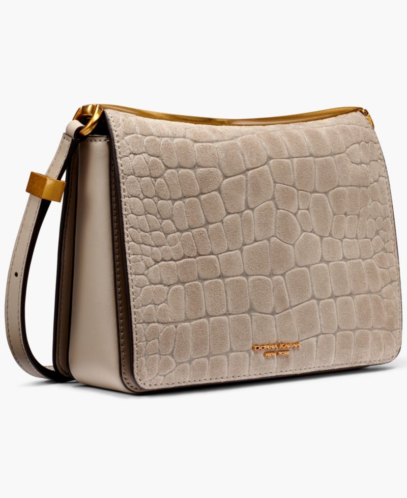 Jericho Croco Suede Small Shoulder Bag