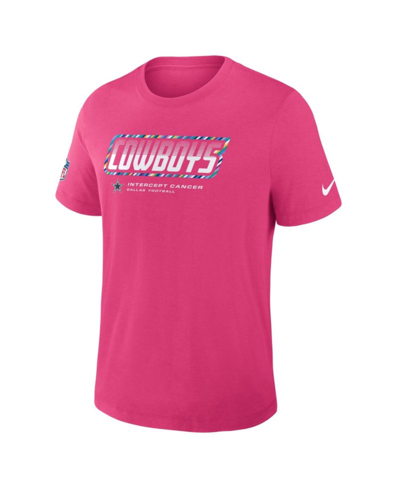 Men's Pink Dallas Cowboys 2026 NFL Cruical Catch Sideline Dri-Fit T-Shirt