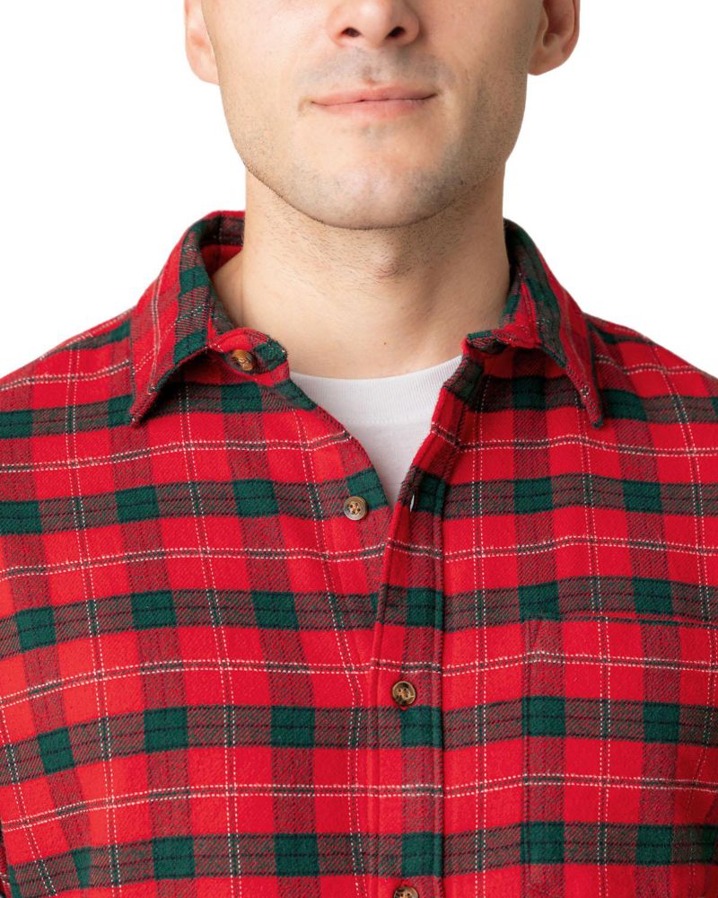 Men's Hope and Henry Organic Long Sleeve Flannel Button Down Shirt