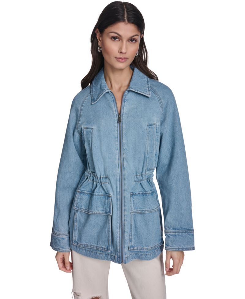 Women's Cinch Waist Cotton Barn Jacket