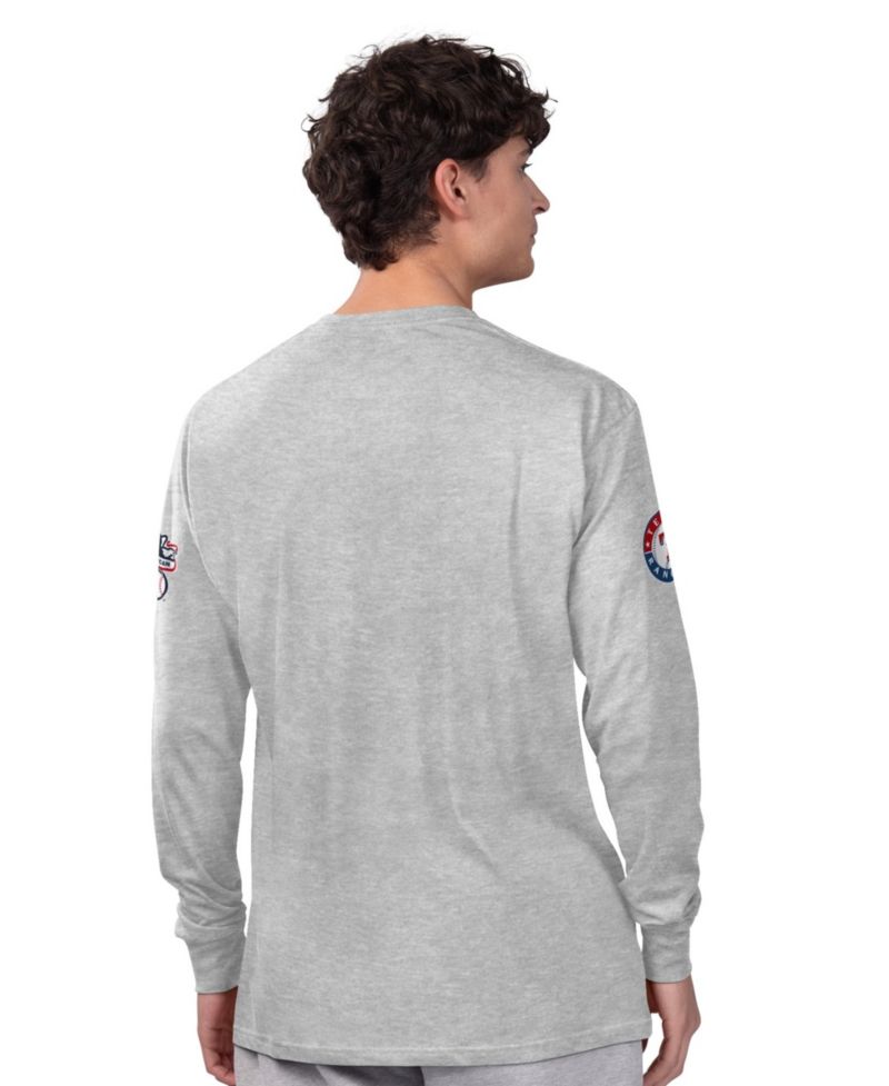 Men's Heather Gray/Royal Texas Rangers Two-Pack Long Sleeve Short Sleeve T-Shirt Set