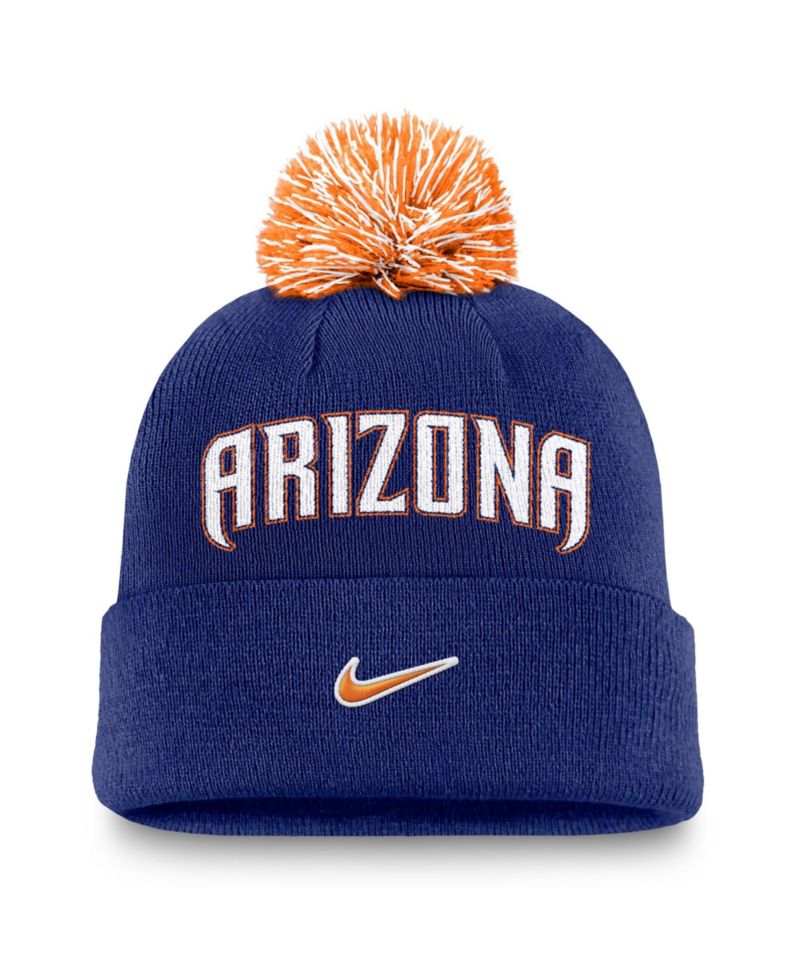 Men's Royal Arizona Diamondbacks Peak Cuffed Knit Hat with Pom