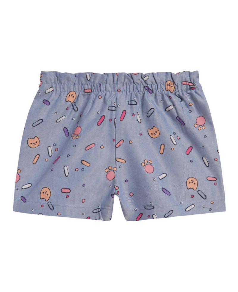 Little Girls Dreamworks T-Shirt and Chambray Shorts Outfit Set