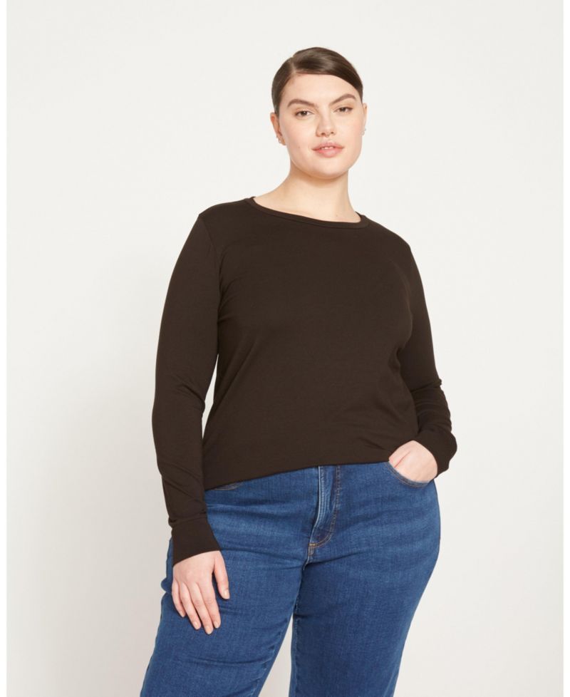 Plus Size Long Sleeve Women's Tee Rex