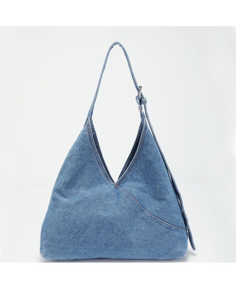 Women's Juno Hobo Bag Slouchy Shoulder Bag Washed Jean Patchwork Tote Casual Everyday Crossbody Soft Handbag