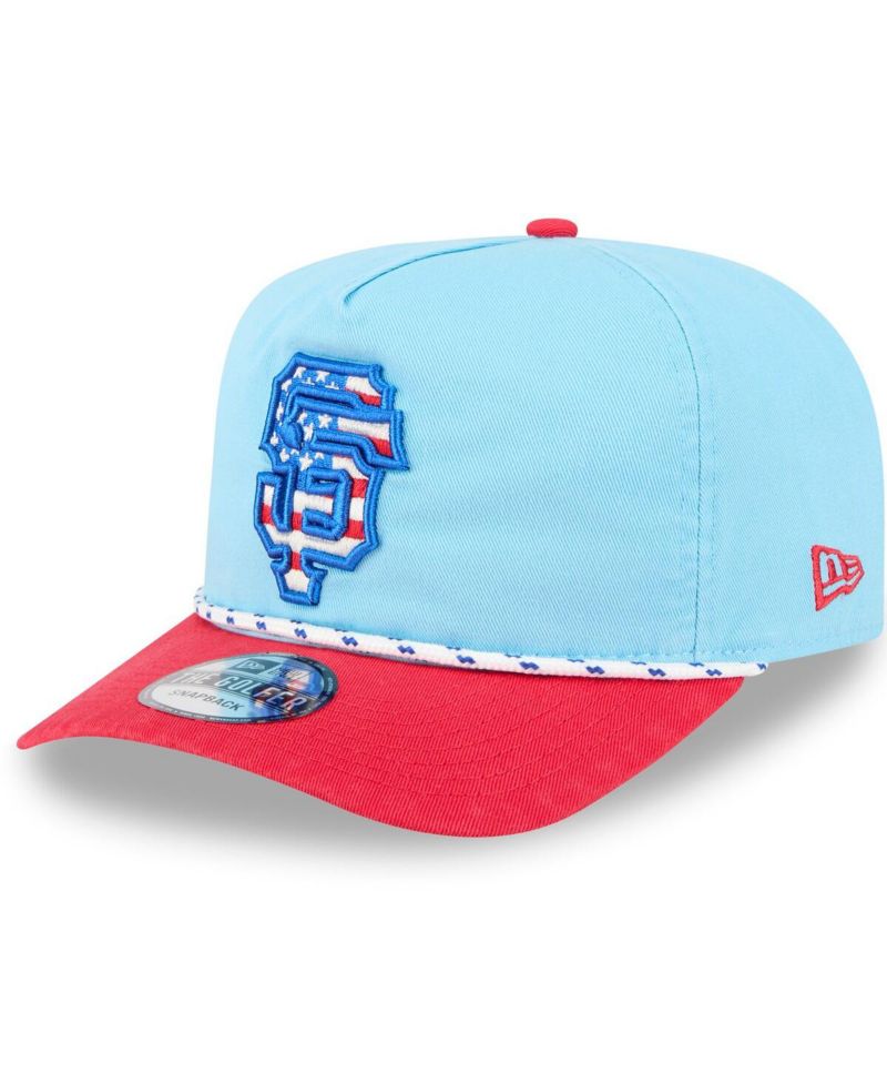 Men's Light Blue/Red San Francisco Giants 2025 Fourth of July Golfer Snapback Hat