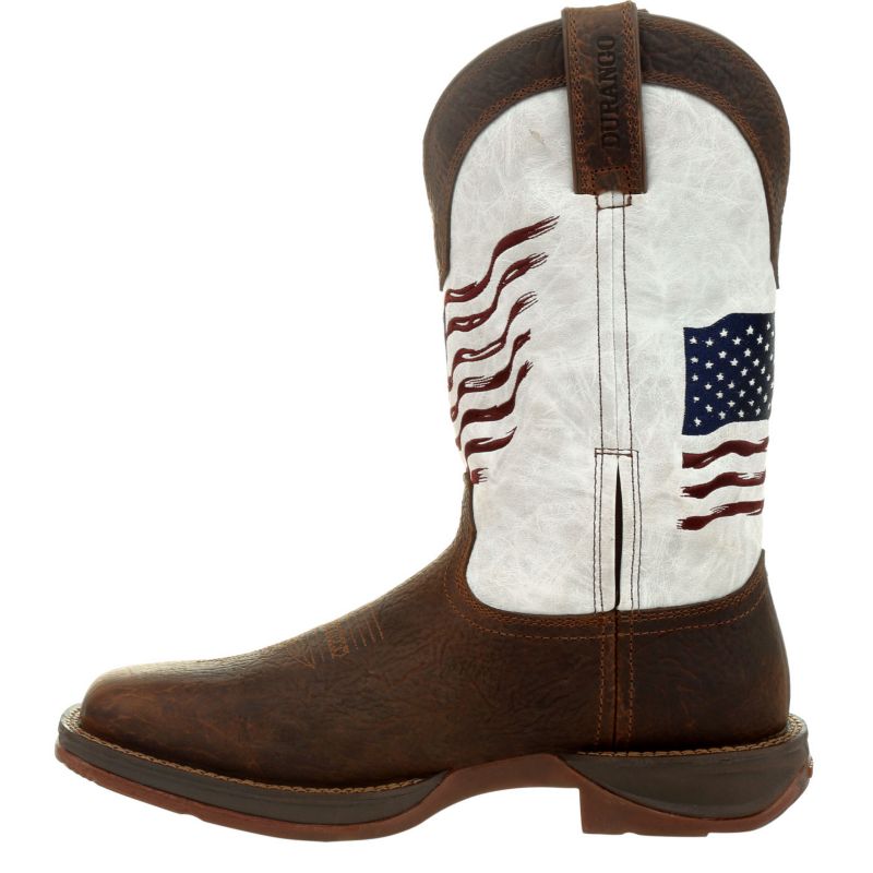 Men's Rebel by Distressed Flag Embroidery Western Boot