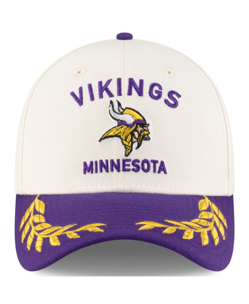 Men's Cream/Purple Minnesota Vikings 2025 NFL Draft 39THIRTY Flex Hat