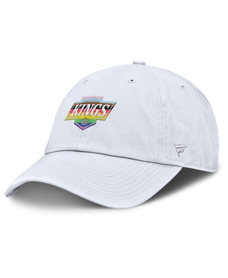 Men's White Los Angeles Kings PRIDE Adjustable Hat