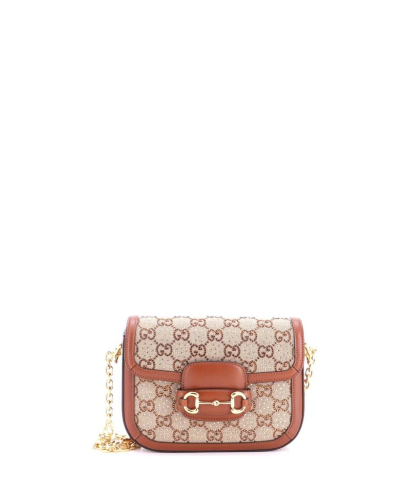 Mini Horsebit 1955 Shoulder Bag Crystal Embellished GG Canvas