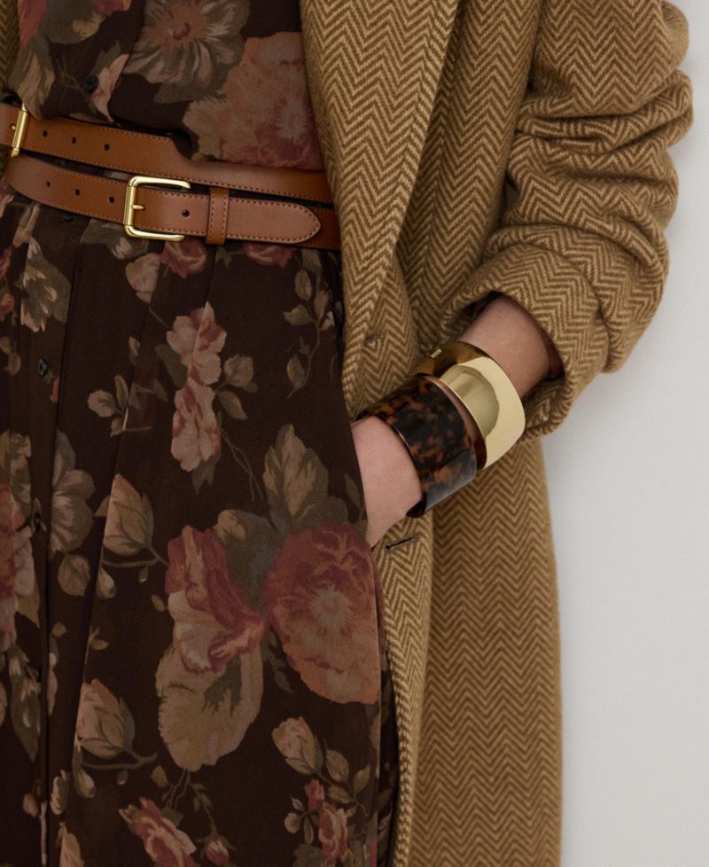 Women's Floral-Print Chiffon Shirtdress