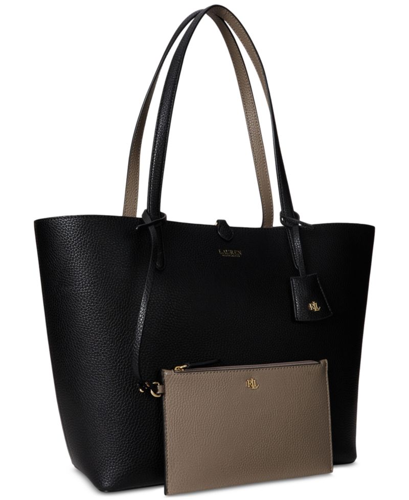 Faux-Leather Reversible Extra-Large Tote Bag
