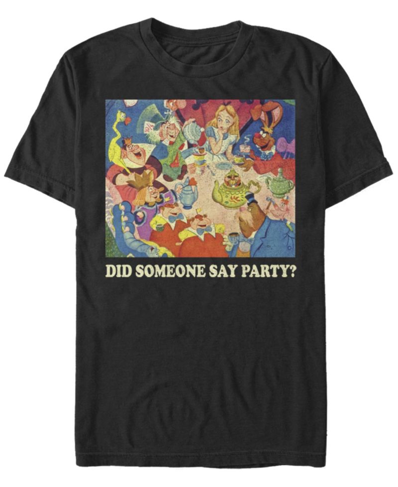 Men's Alice in Wonderland Party Party Short Sleeve T-shirt