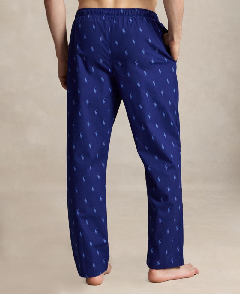 Men's Woven All Over Polo Player Pajama Pants