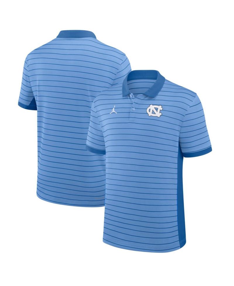 Men's Carolina Blue North Carolina Tar Heels 2025 Early Season Coaches Sideline Victory Stripe Performance Polo Shirt