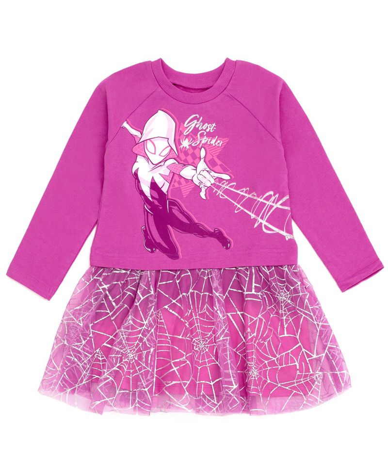 Toddler Girls Spider-Gwen Ghost Spider French Terry Dress to