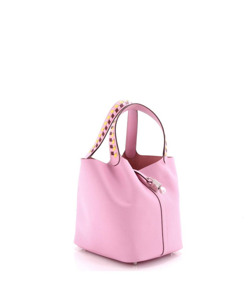 Pre-Owned Hermes MM Picotin Lock Bag Tressage Epsom