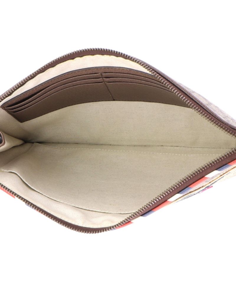 Courrier Pouch GG Coated Canvas with Applique