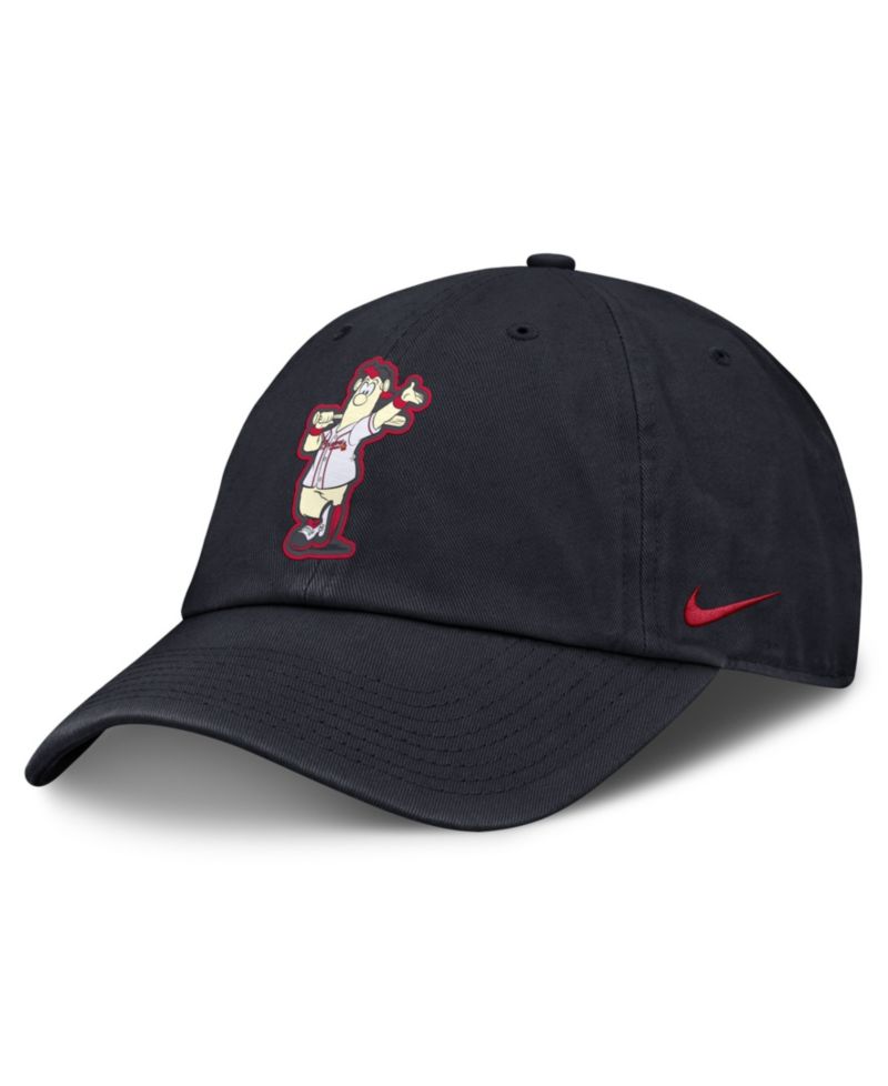 Big Boys and Girls Navy Atlanta Braves Mascot Club Adjustable Hat
