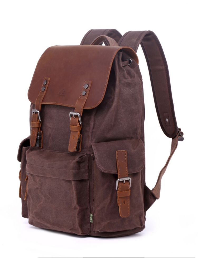 Stone Creek Waxed Canvas Backpack Handbag