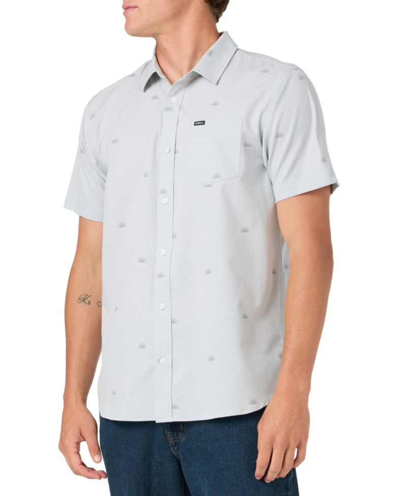 Men's Button-Up Collared Print Shirt