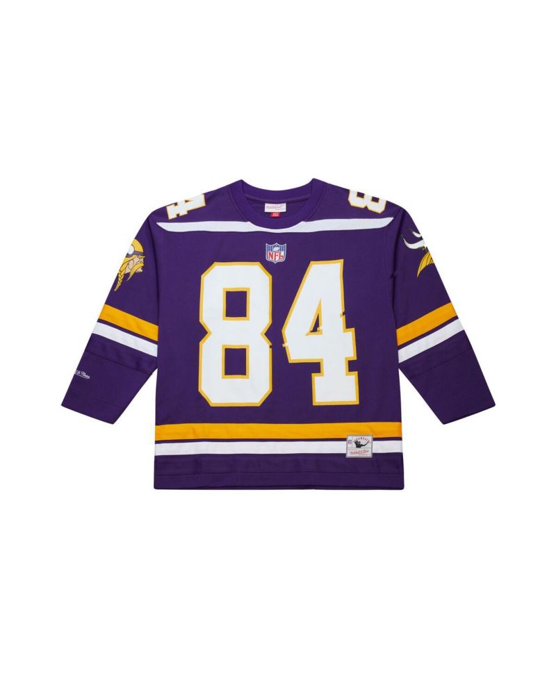 Men's Randy Moss Purple Minnesota Vikings Maxed Out Fashion Hockey Jersey