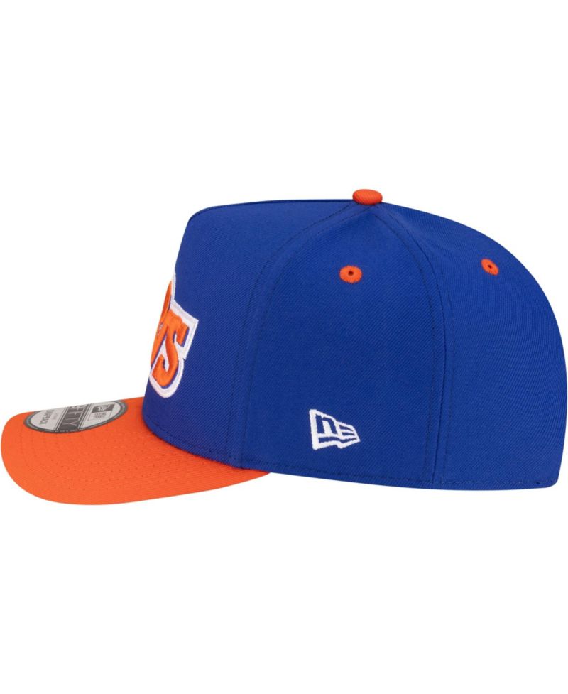 Men's Blue/Orange Cleveland Cavaliers 80s Throwback A-Frame 9FIFTY Snapback Hat