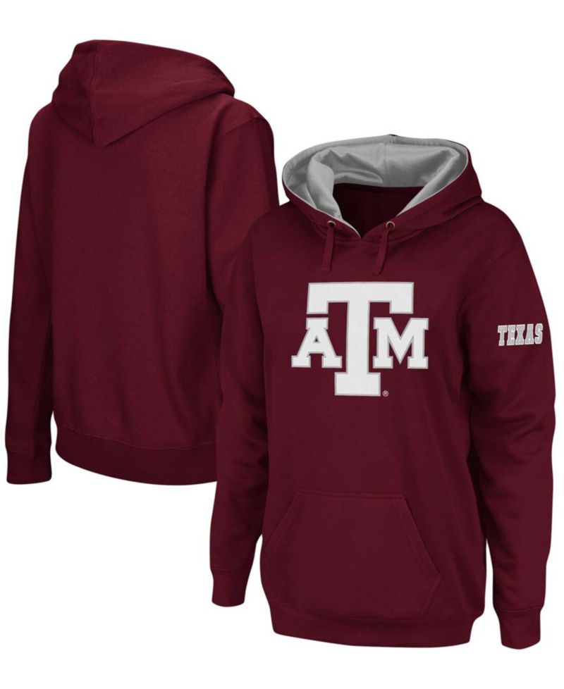 Women's Maroon Texas A&M Aggies Team Big Logo Pullover Hoodie