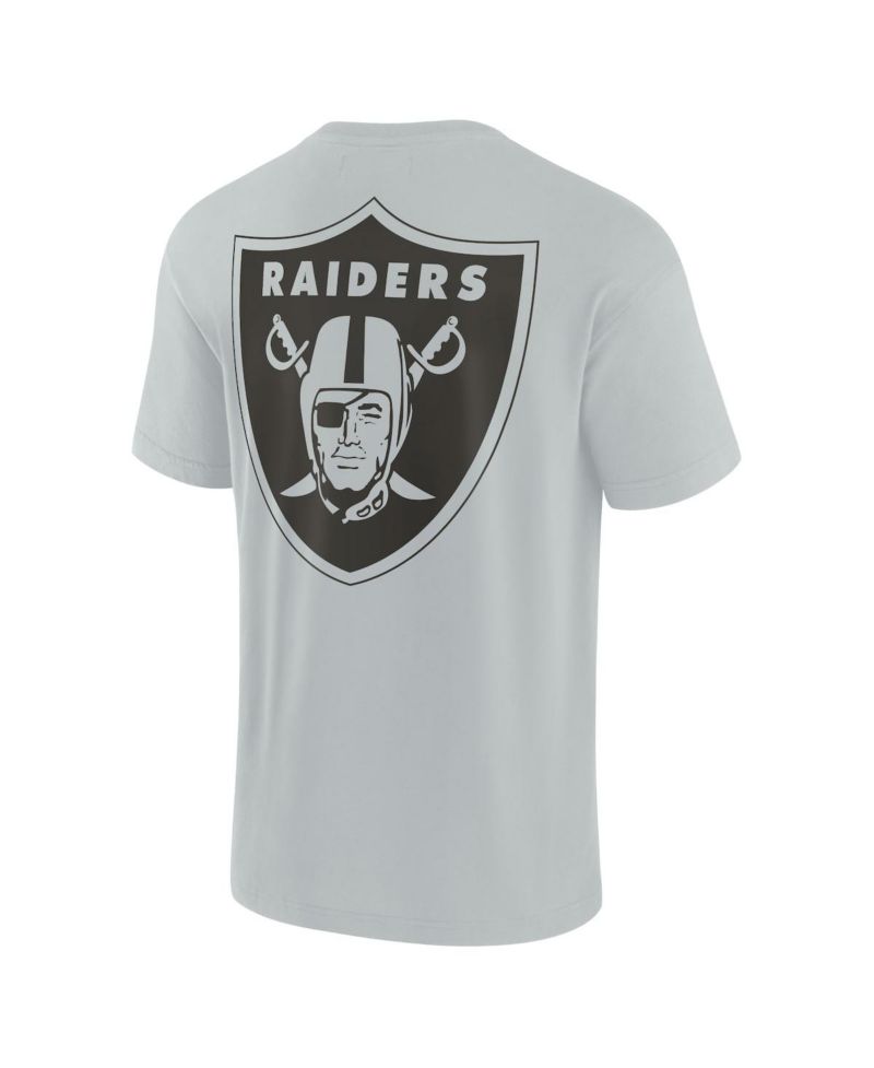 Men's and Women's Gray Las Vegas Raiders Super Soft Short Sleeve T-shirt