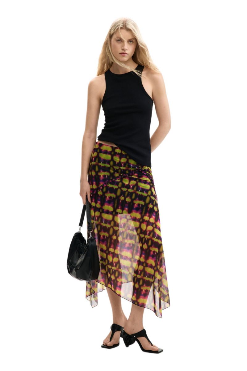 Women's Asymmetrical printed skirt