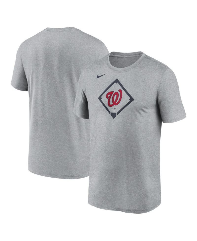Men's Heather Gray Washington Nationals Icon Legend Performance T-Shirt