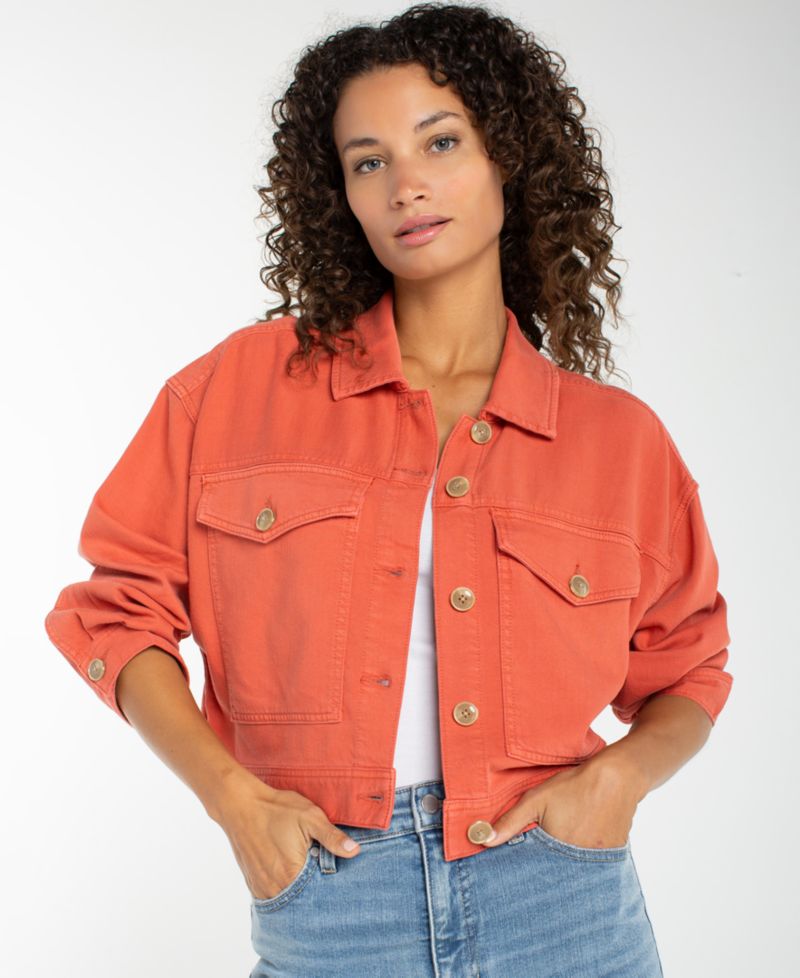 Women's Cropped Oversized Denim Jacket