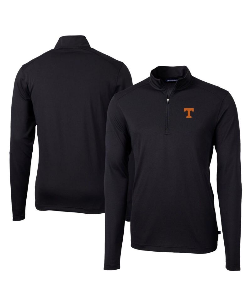 Men's Black Tennessee Volunteers Virtue Eco Pique Quarter-Zip Jacket